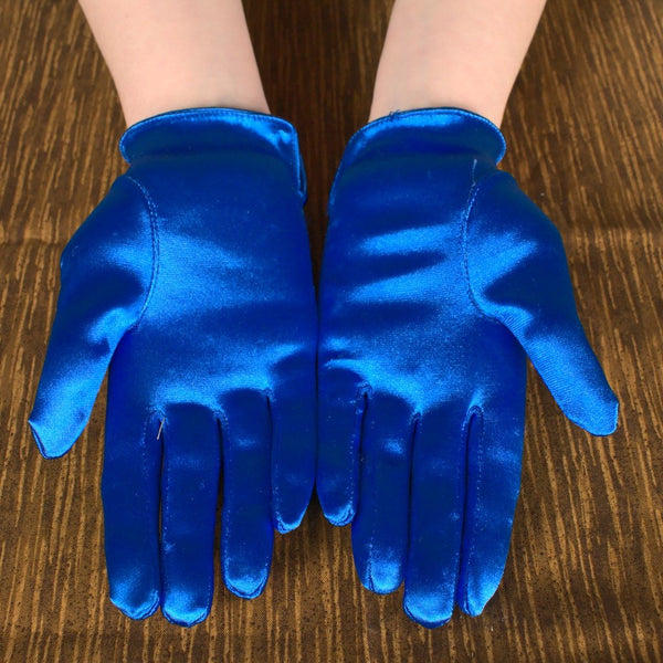 Bright Blue Button Gloves Cats Like Us