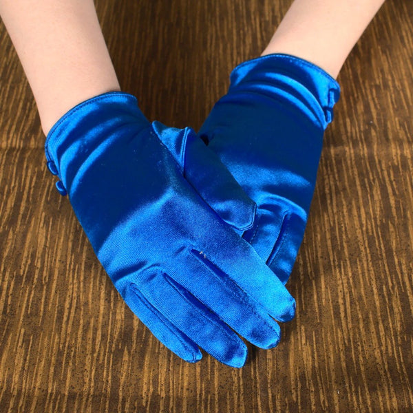 Bright Blue Button Gloves Cats Like Us