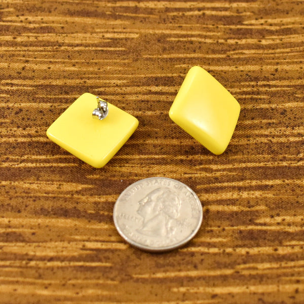 Bright Yellow Square Earrings Cats Like Us