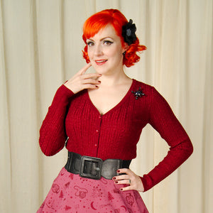 Burgundy Piaf Ribbed Cardigan Cats Like Us Burgundy Piaf Ribbed Cardigan Cats Like Us