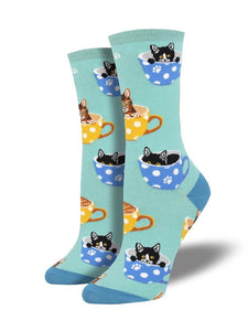Cat-Feinated Cup Socks Cats Like Us
