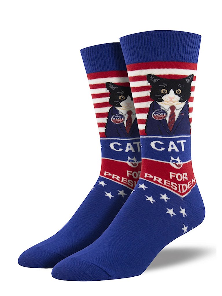 Cat For President Socks Cats Like Us