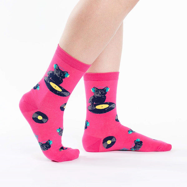 Cat Scratch DJ Wmns Socks Cats Like Us
