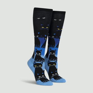 Cats in the Dark Knee Socks Cats Like Us