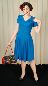 Cobalt 1940s Moira Dress Cats Like Us