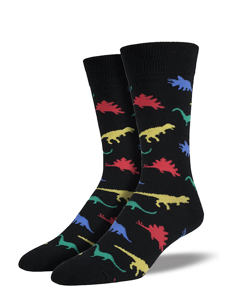 Colorful Dinosaur Socks Cats Like Us