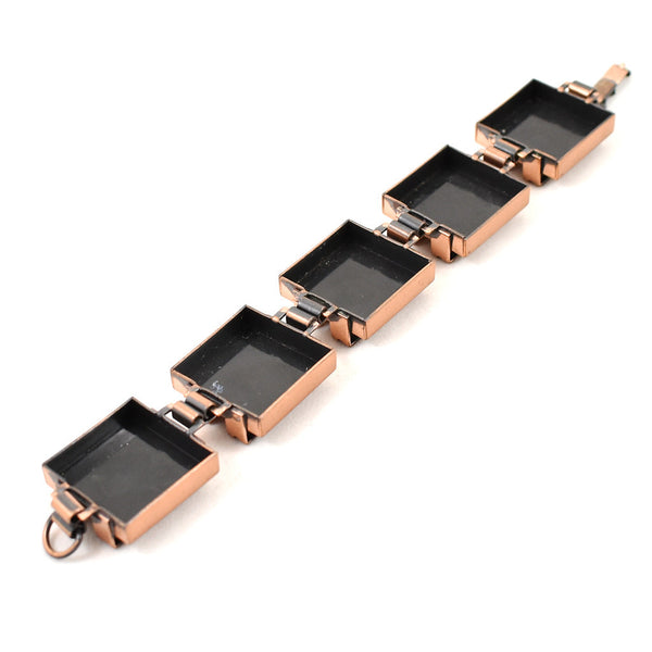 Copper Vintage Squares Bracelet Cats Like Us