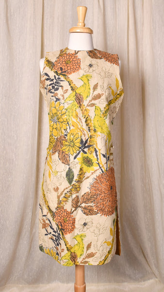 1960s Artsy Bird Tunic Top
