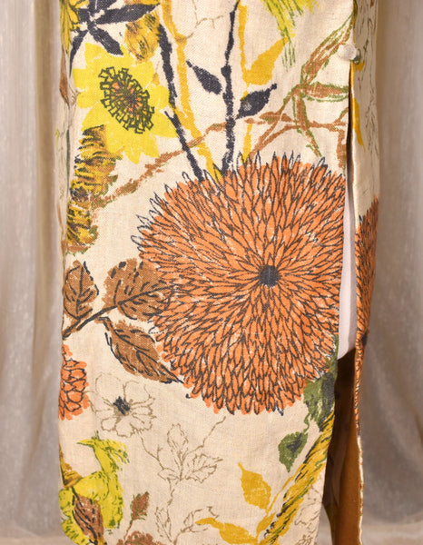 1960s Artsy Bird Tunic Top