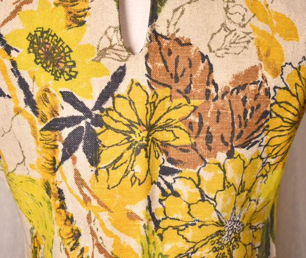 1960s Artsy Bird Tunic Top