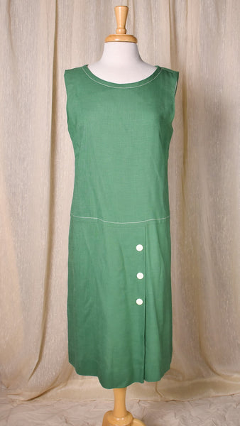 1960s Green Scooter Shift Dress
