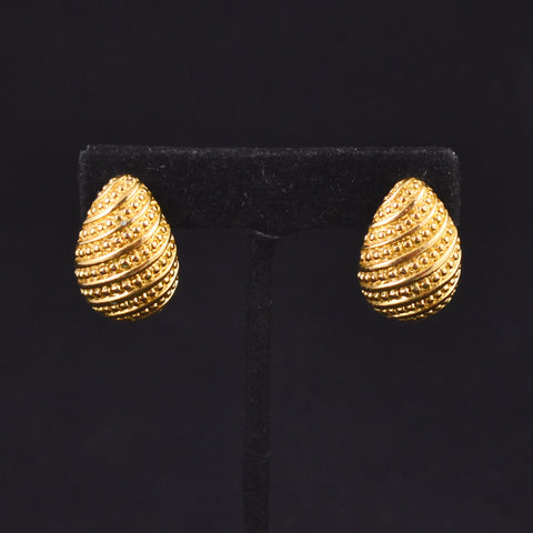 Napier Gold Shell Twist Earrings