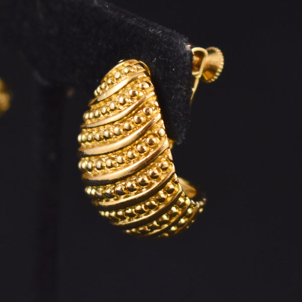 Napier Gold Shell Twist Earrings