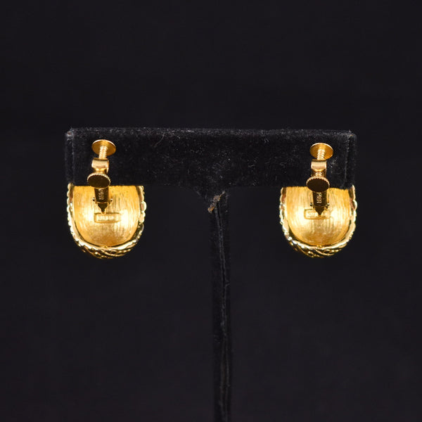 Napier Gold Shell Twist Earrings