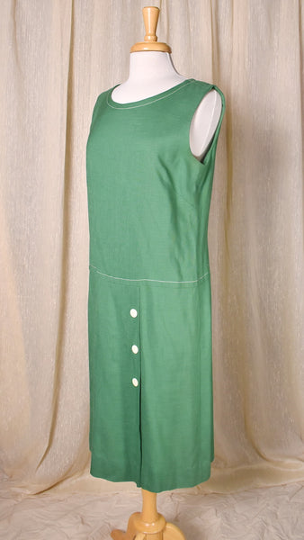 1960s Green Scooter Shift Dress