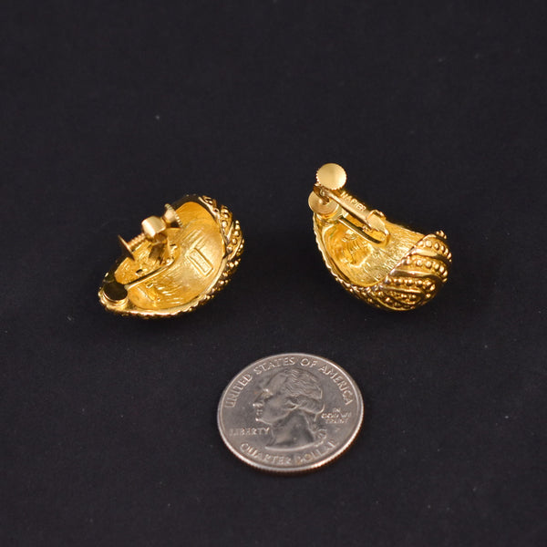 Napier Gold Shell Twist Earrings