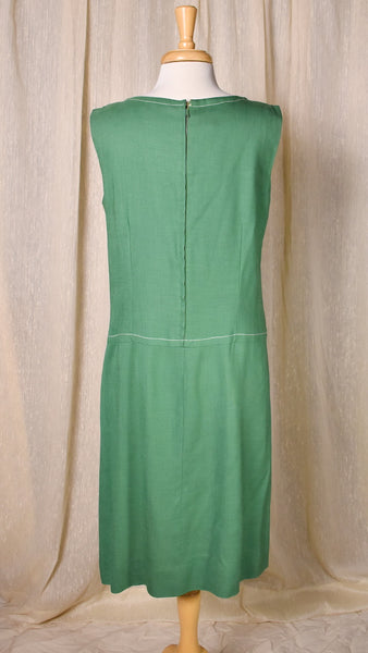 1960s Green Scooter Shift Dress