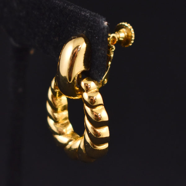 Napier Dangly Small Gold Door Knocker Earrings