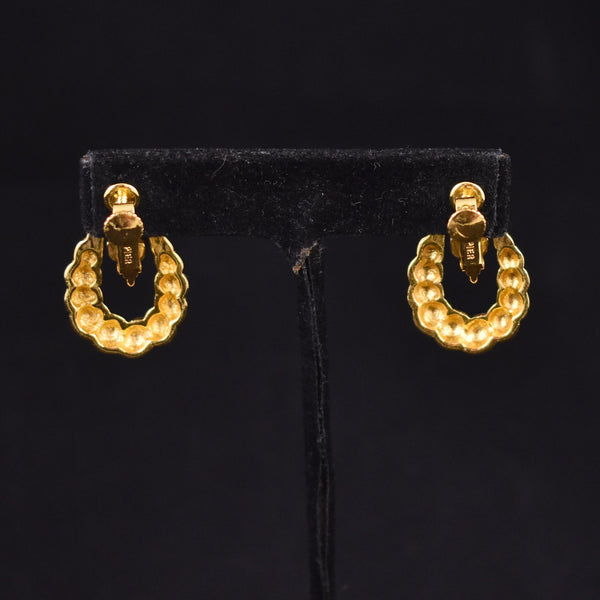 Napier Dangly Small Gold Door Knocker Earrings