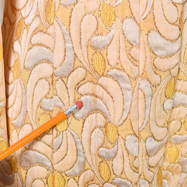 1960s Quilted Gold Swirl Coat