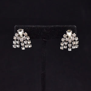 Small Sparkly Fringe Rhinestone Earrings