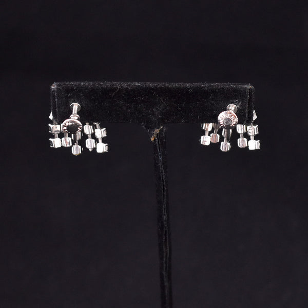 Small Sparkly Fringe Rhinestone Earrings