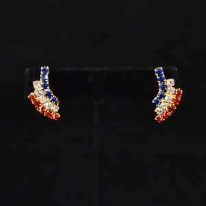 Red White & Blue Rhinestone Earrings