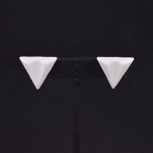 Plastic Gray Triangle Earrings