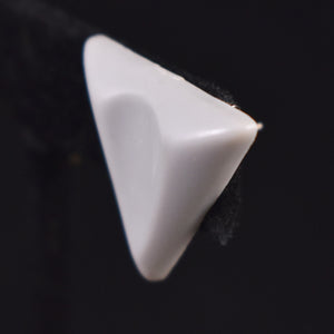 Plastic Gray Triangle Earrings