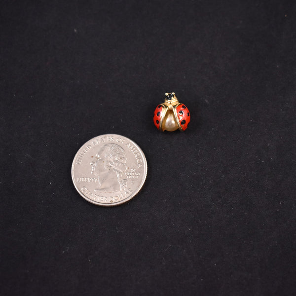 Tiny Lady Bug Lapel Tack Pin