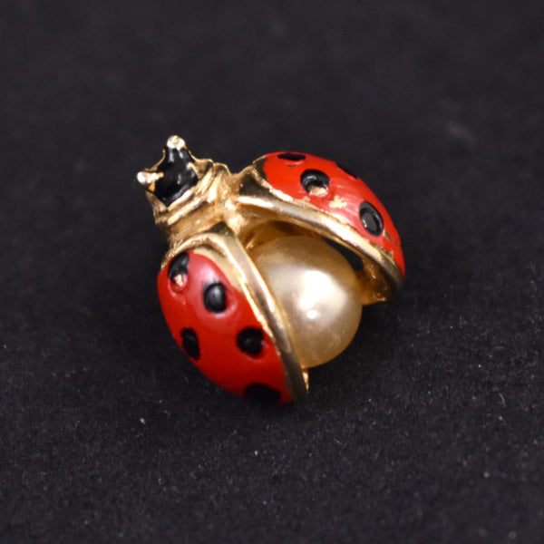 Tiny Lady Bug Lapel Tack Pin