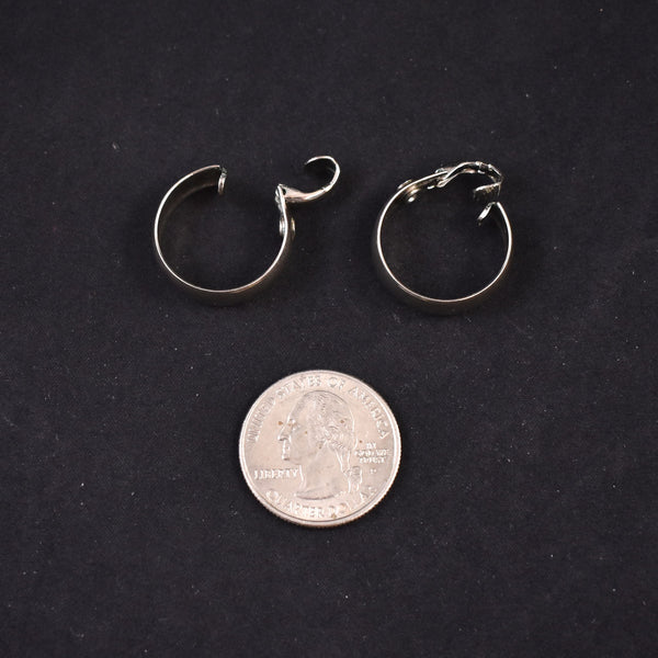 Simple Silver Hoop Earrings