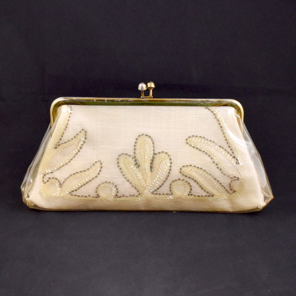 1960s Vinyl Sequin Clutch Bag