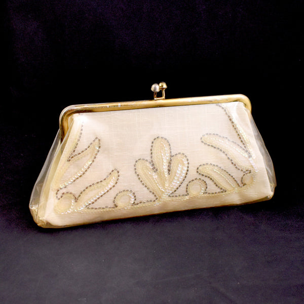 1960s Vinyl Sequin Clutch Bag
