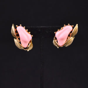 Large Pink Thermoset Earrings