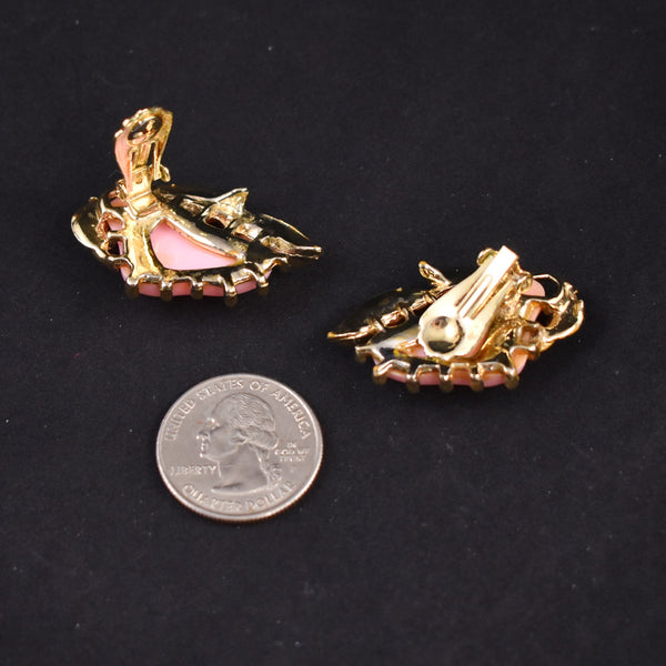 Large Pink Thermoset Earrings