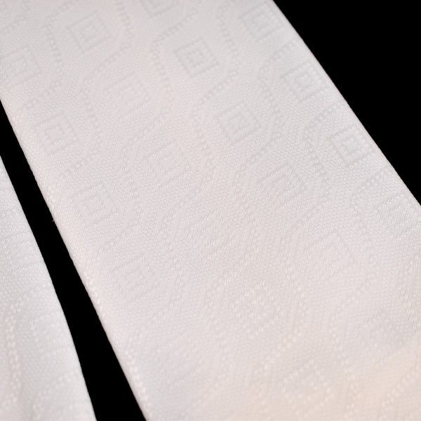 1970s Wide White Textured Tie