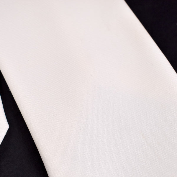 1970s Wide White Tie