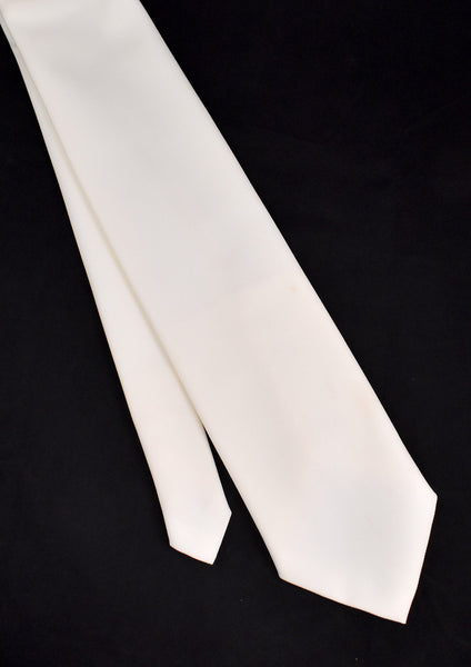 1970s Wide White Tie
