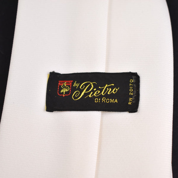 1970s Wide White Tie