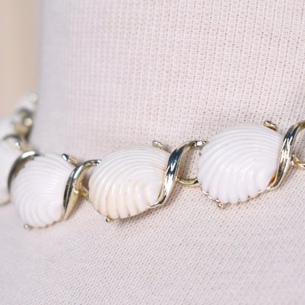 White Shell Thermoset Necklace