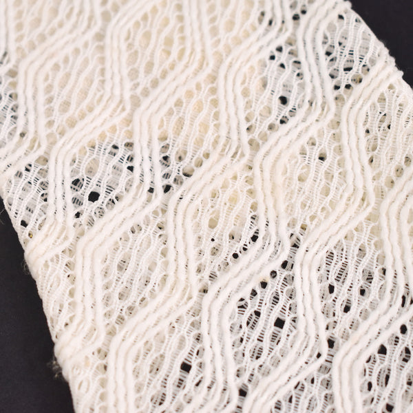 1970s Off White Lace Tie