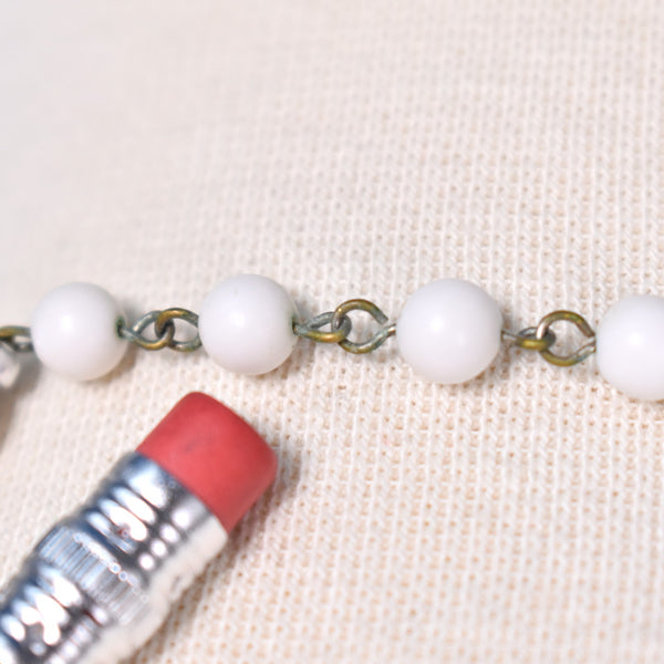 Double Strand White Bead Necklace