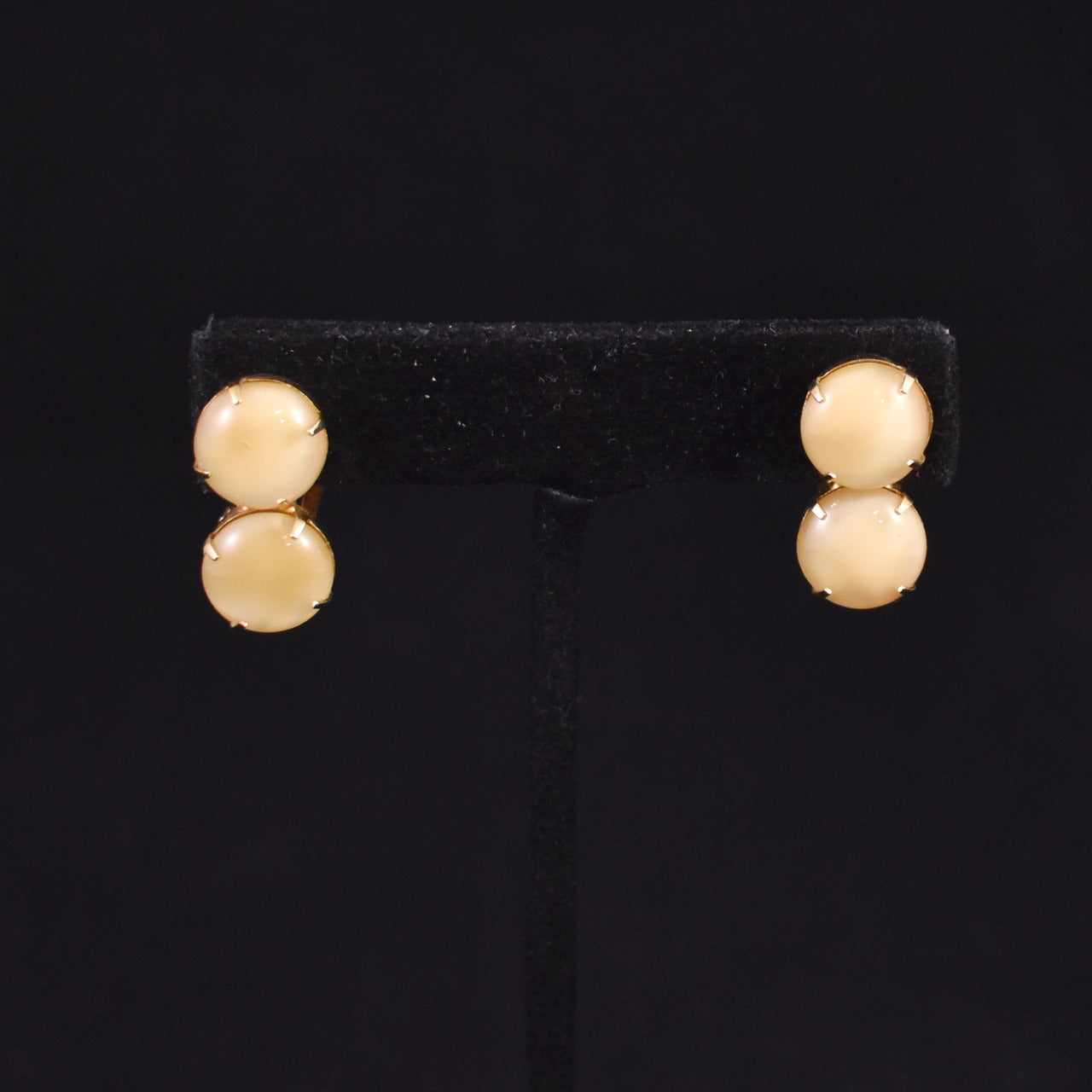 Cream Moonstone Earrings