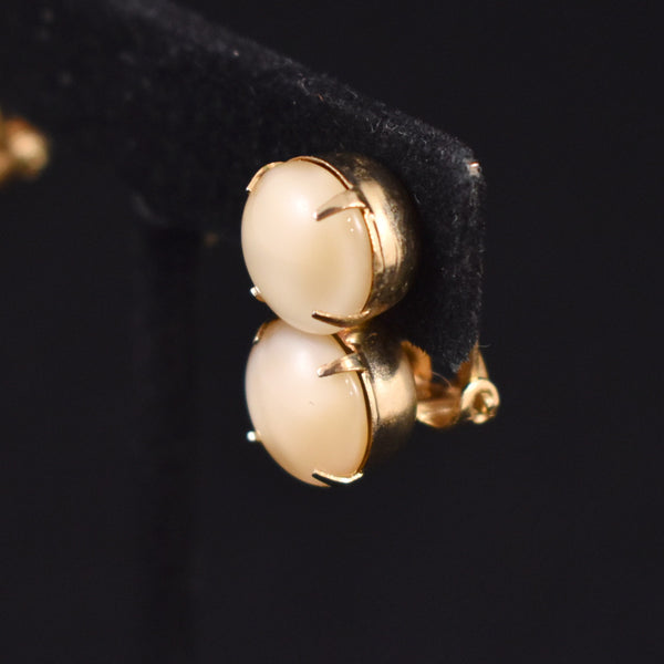 Cream Moonstone Earrings