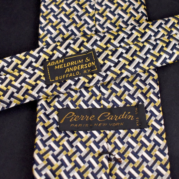 1980s Cardin Silk Pillar Design Tie