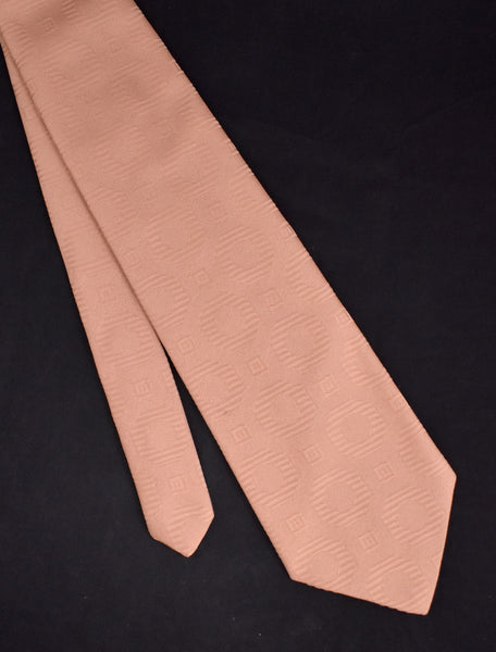 1970s Wide Tan Circle Textured Tie