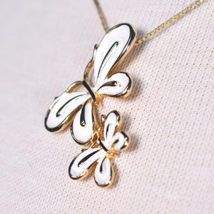 Enamel Butterflies Necklace