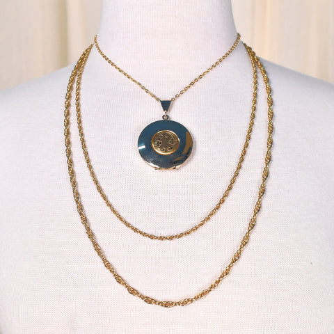 Gold Layered Locket Necklace