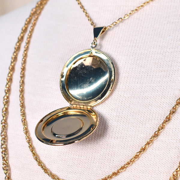 Gold Layered Locket Necklace